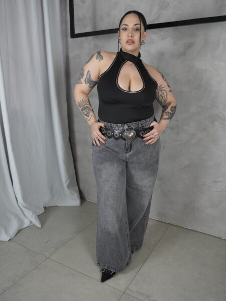WIDE LEG GREY